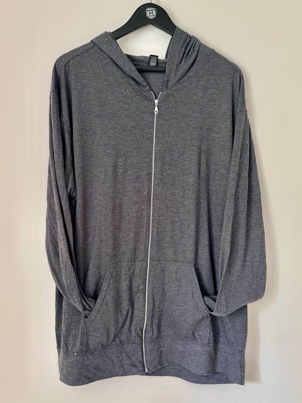 Anvil Men's Charcoal Gray Zip-Up Hoodie